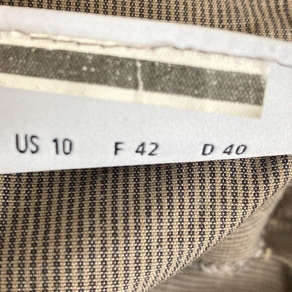 Akris Punto Womens Pants Trousers Deep Cuffs Pin Striped Tan Career Summ… - Picture 10 of 10